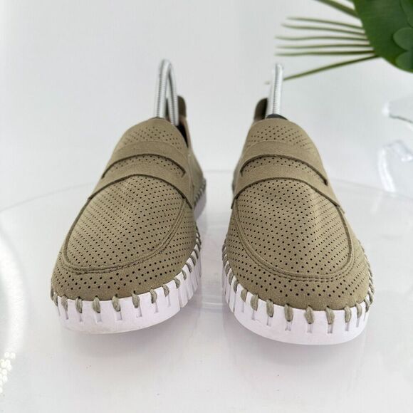 Ilse Jacobsen Womens Tulip Platform Slip On Shoe Size 38 8 Olive Green Loafer - Picture 4 of 14
